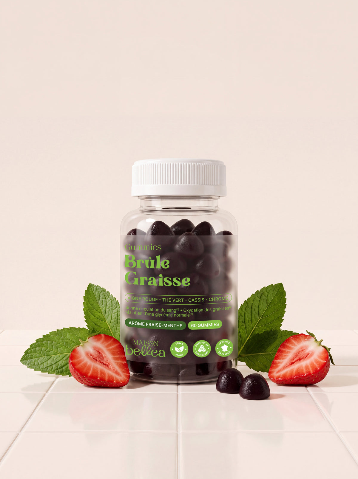 Gummies Brûle-Graisse goût fraise et menthe