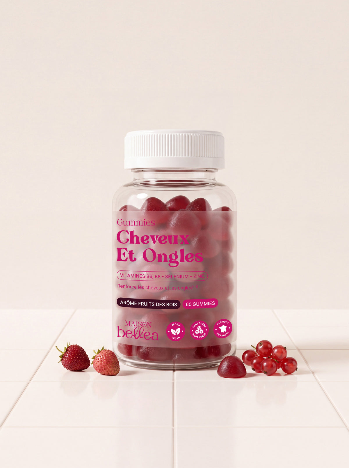 Gummies Cheveux et Ongles goût fruits des bois