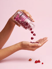 Pot de gummies Cheveux et Ongles renversé