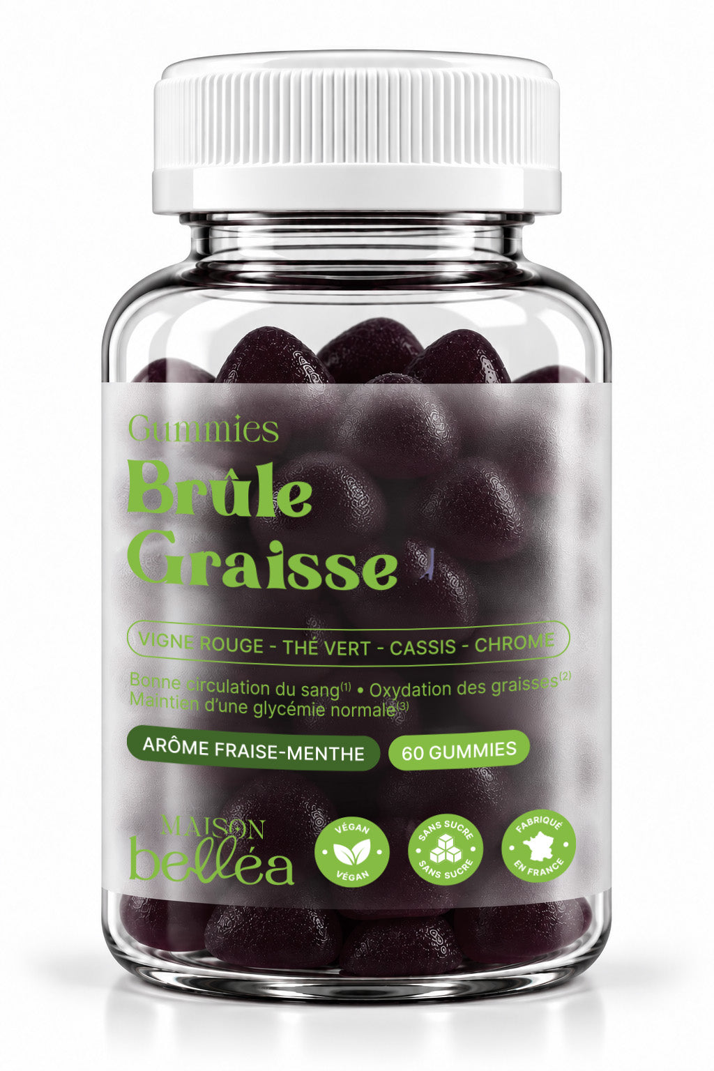 Packaging de la boîte de 60 gummies Brûle-Graisse
